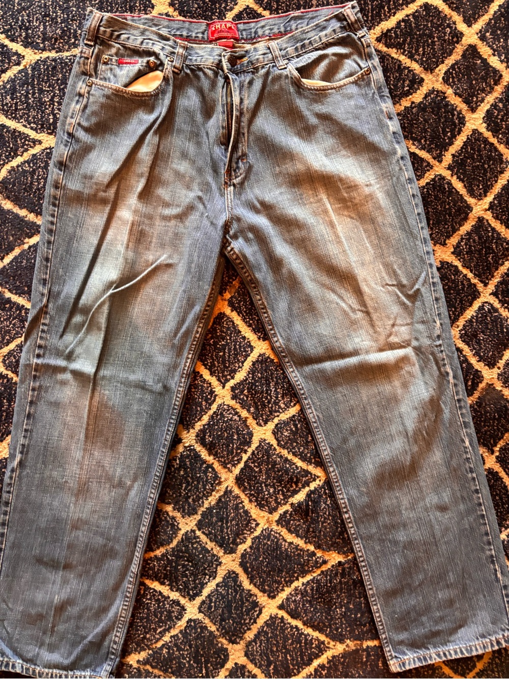 Vintage chaps Men's Blue Denim Jeans - Classic Straight Fit